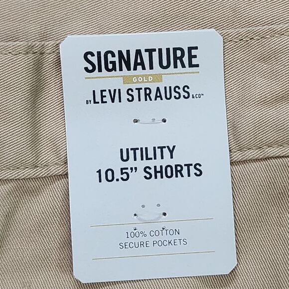 Levis signature gold utility shorts big & tall sz 42 tan new cargo carpenter - Picture 3 of 4